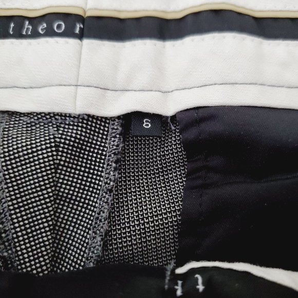 THEORY Heather Grey Wide Leg Trousers - Picture 10 of 13